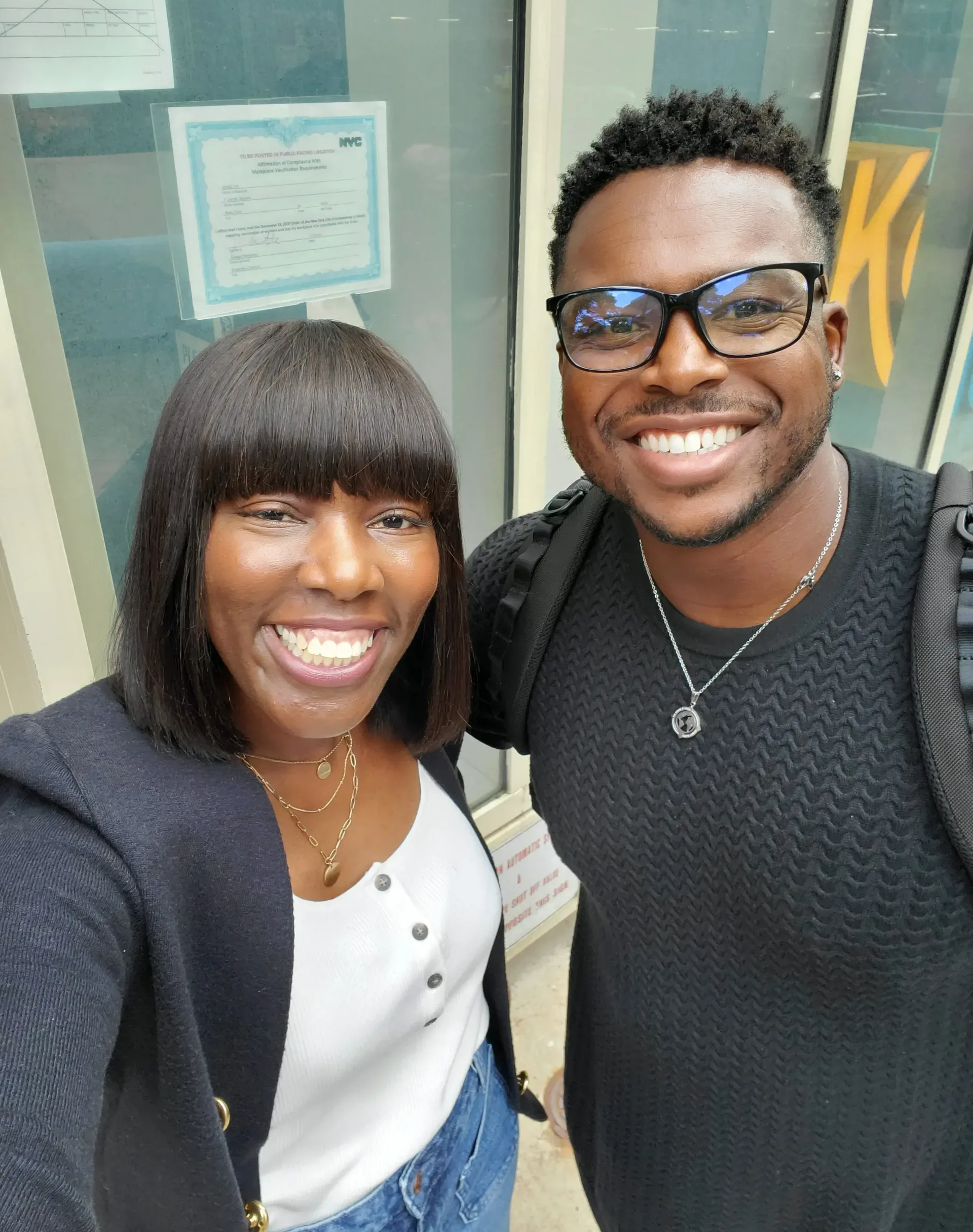 Tracy with client Brandon Copeland